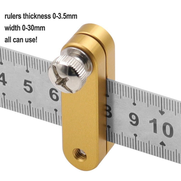 Steel Ruler Limit Adjustment Positioning Block Woodworking Marking Locator