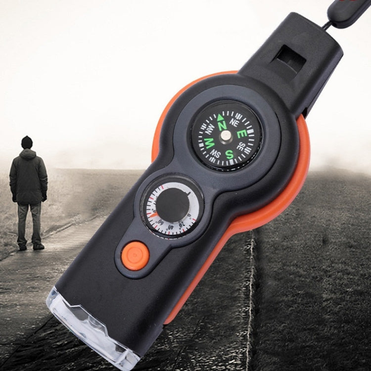 2 PCS 7 In 1 Multifunctional Field Survival Tool Compass Magnifying Glass Whistle-Reluova