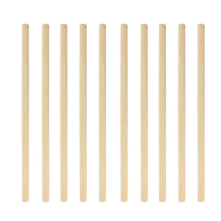 10 PCS Juice Coffee Pearl Milk Tea Natural Degradable Bamboo Straw, Style: