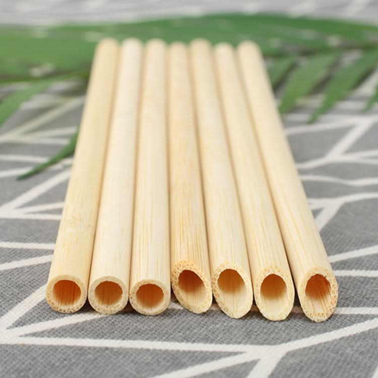 10 PCS Juice Coffee Pearl Milk Tea Natural Degradable Bamboo Straw, Style: