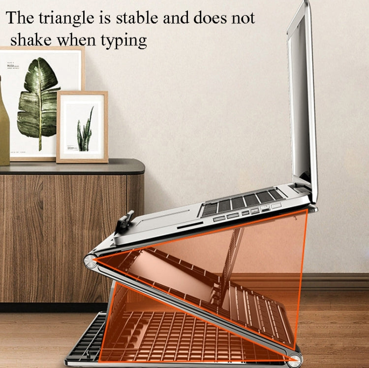 N5 Laptop Stand Portable Double-Layer Multi-Gear Adjustment Heightening Folding Plastic Heat Dissipation Bracket My Store