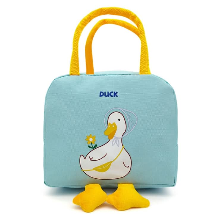 Little Yellow Duck Cute Bento Bag Insulation Canvas Lunch Box Bag Reluova