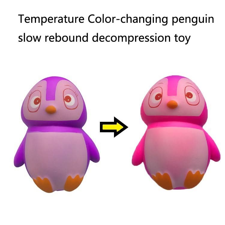 TTPU1158 Temperature Color-Changing Penguin Slow Rebound Decompression Toy Reluova