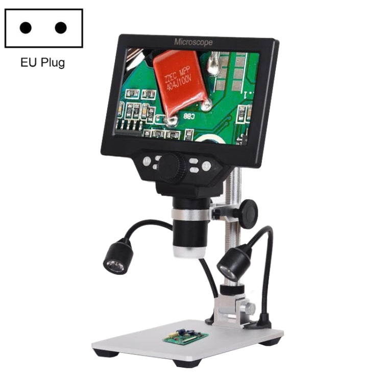 G1200D 7 Inch LCD Screen 1200X Portable Electronic Digital Desktop Stand Microscope Reluova