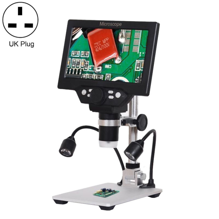 G1200D 7 Inch LCD Screen 1200X Portable Electronic Digital Desktop Stand Microscope Reluova