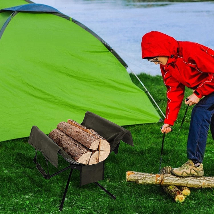 MT-FF001 Outdoor Wild Aluminum Alloy Firewood Rack Portable Folding Firewood Storage Frame Reluova