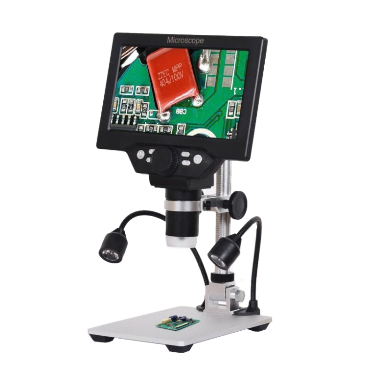 G1200D 7 Inch LCD Screen 1200X Portable Electronic Digital Desktop Stand Microscope