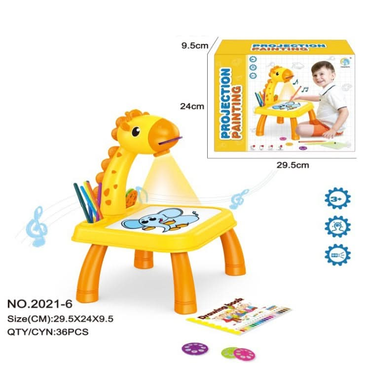 Children Multifunctional Projection Painting Toy Writing Board, wthout Watercolor Pen, Style: Reluova