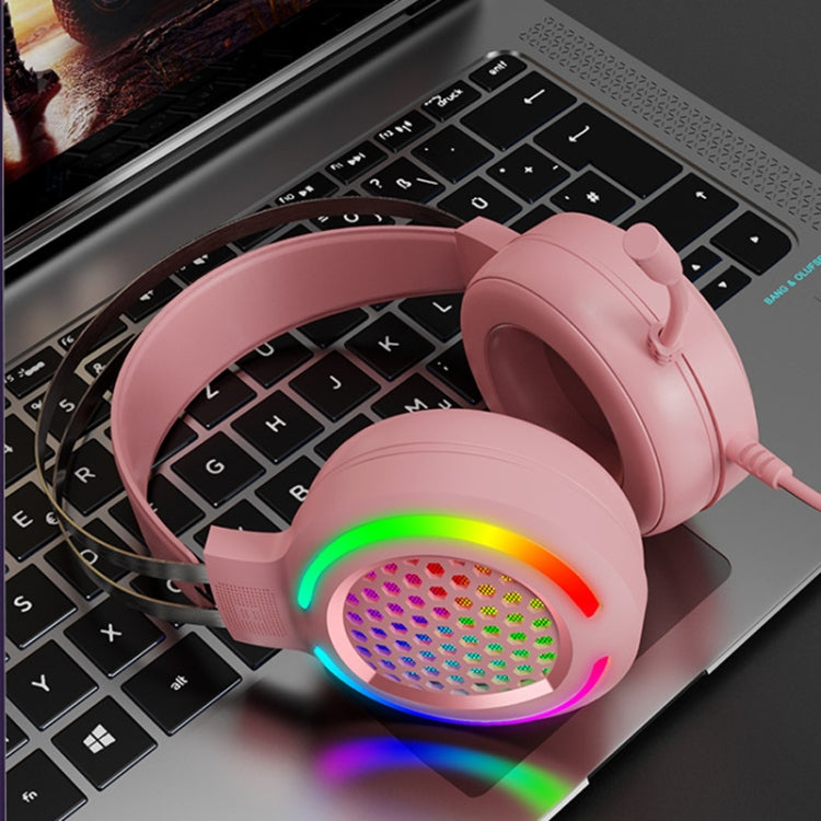 FOREV G99 USB RGBHead-Mounted Wired Headset With Microphone, Style: