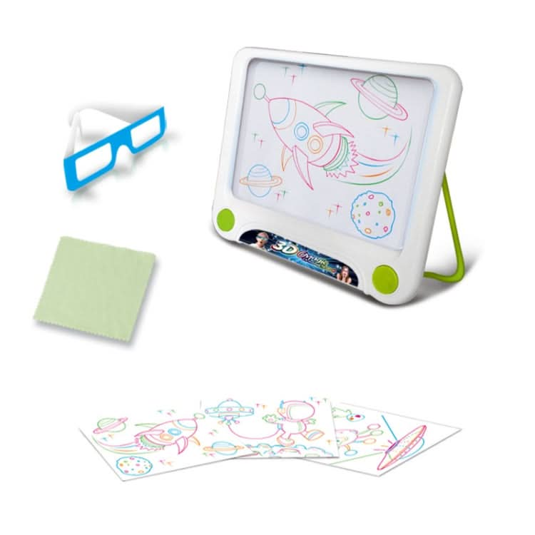 Multifunctional Luminous 3D Children Drawing Board, Without Watercolor Pen, Style: Reluova