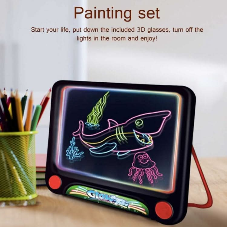 Multifunctional Luminous 3D Children Drawing Board, Without Watercolor Pen, Style: Reluova