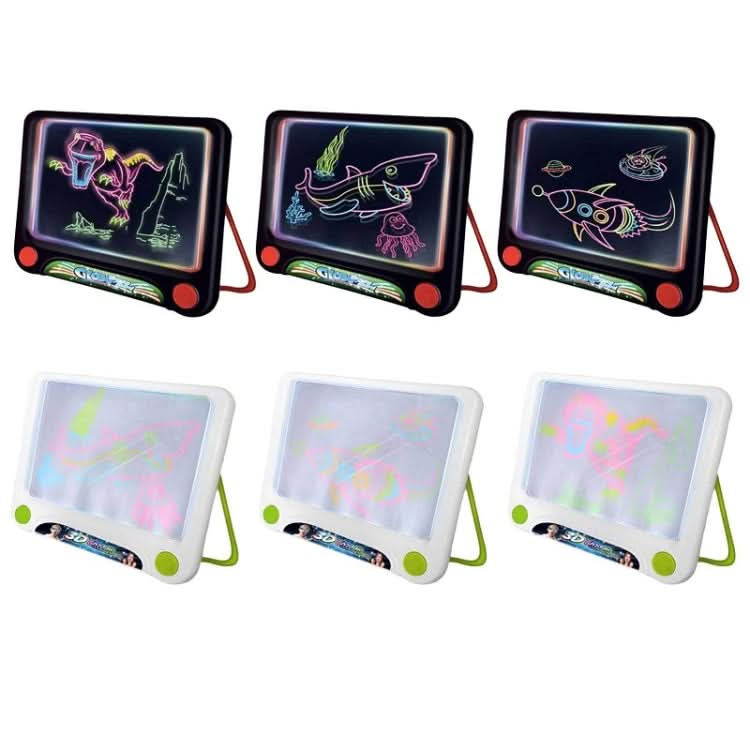 Multifunctional Luminous 3D Children Drawing Board, Without Watercolor Pen, Style: Reluova