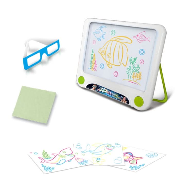 Multifunctional Luminous 3D Children Drawing Board, Without Watercolor Pen, Style: Reluova