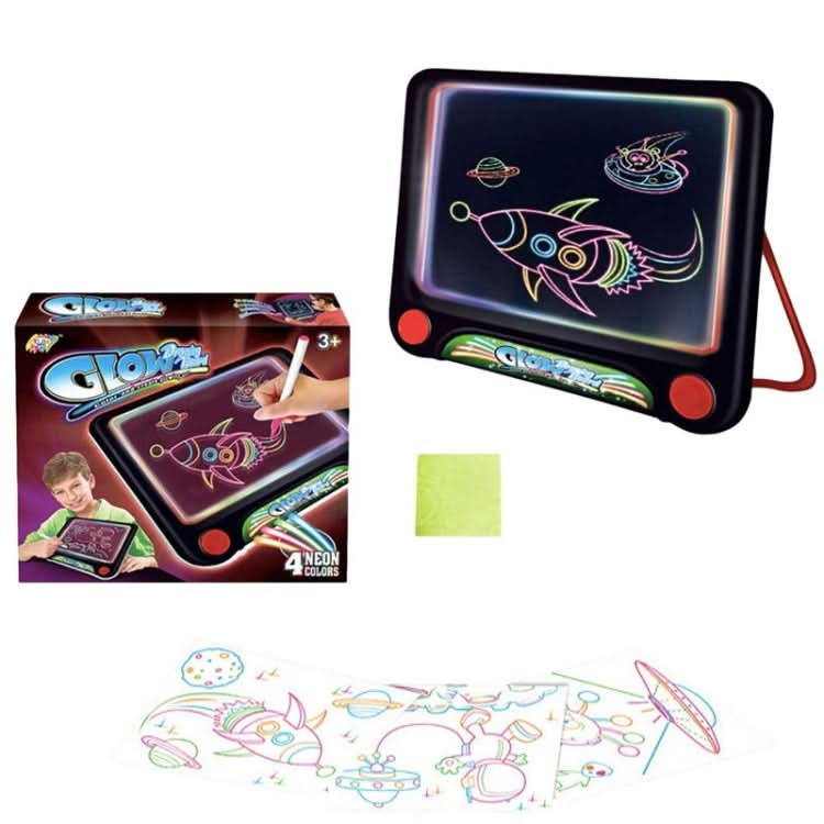 Multifunctional Luminous 3D Children Drawing Board, Without Watercolor Pen, Style: Reluova