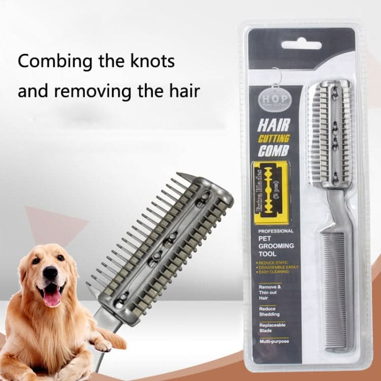 2 PCS Pet Cleaning Dead Hair Hair Removal Knife Soft Hair Removal Comb-Reluova