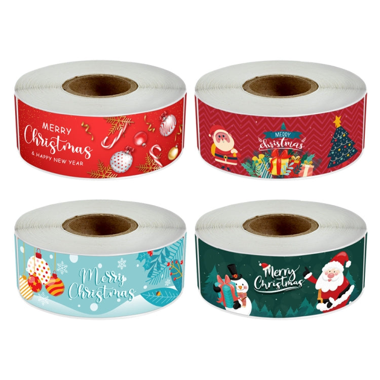 120sheets/roll Christmas Long Strip Gift Box Seal Sticker