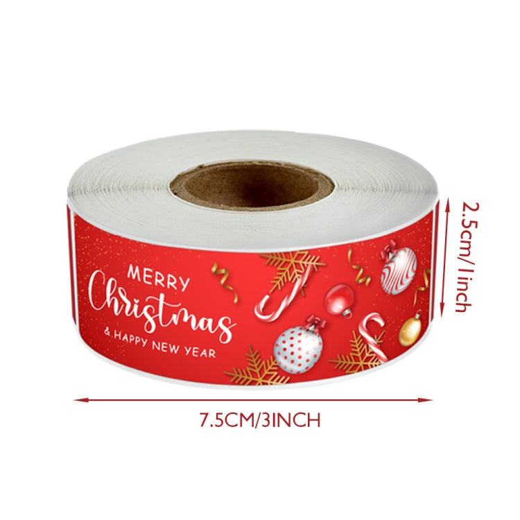 120sheets/roll Christmas Long Strip Gift Box Seal Sticker