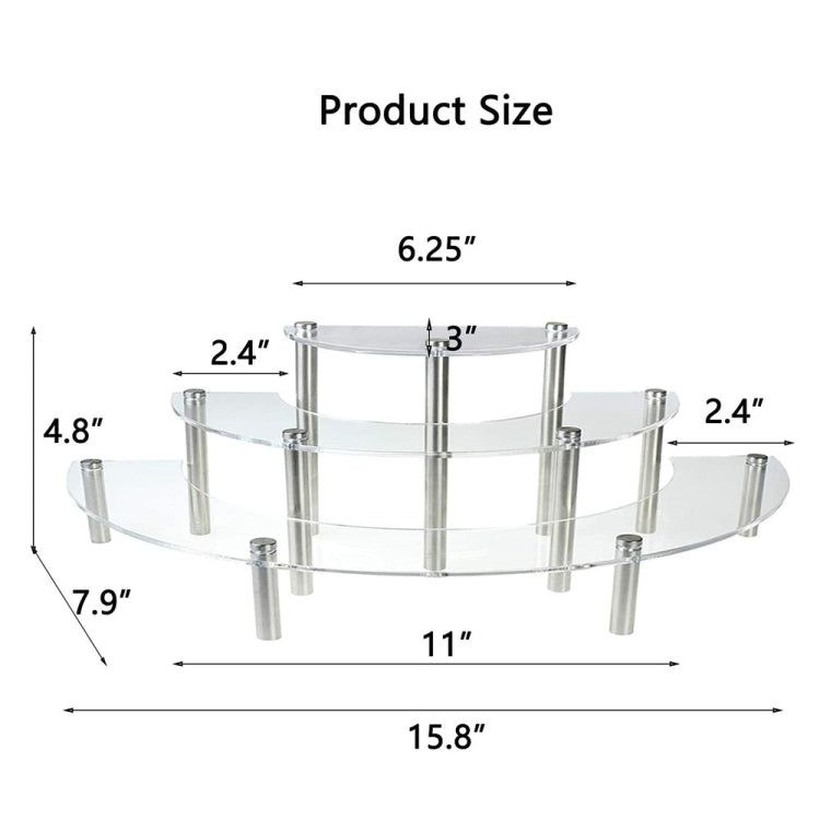 3-Layer Acrylic Cake Display Stand Cosmetic Display Stand My Store