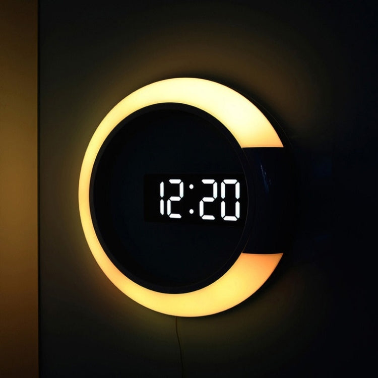 LED Mirror Hollow Wall Clock 7-color Switch Electronic Digital Display Wall Clock My Store