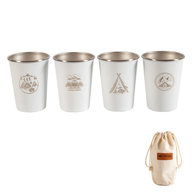 4 PCS / Set Outdoor Picnic Stainless Steel Cup Reluova