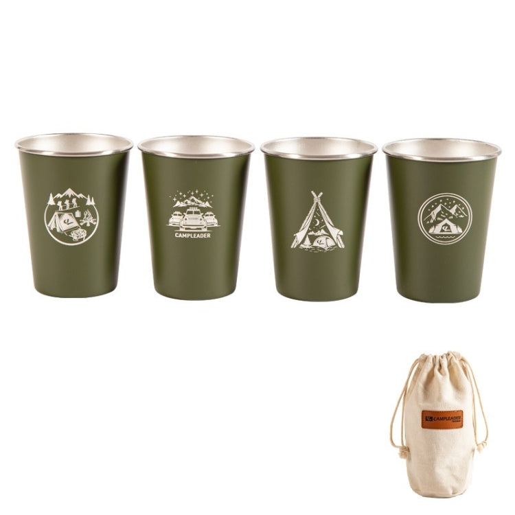 4 PCS / Set Outdoor Picnic Stainless Steel Cup Reluova