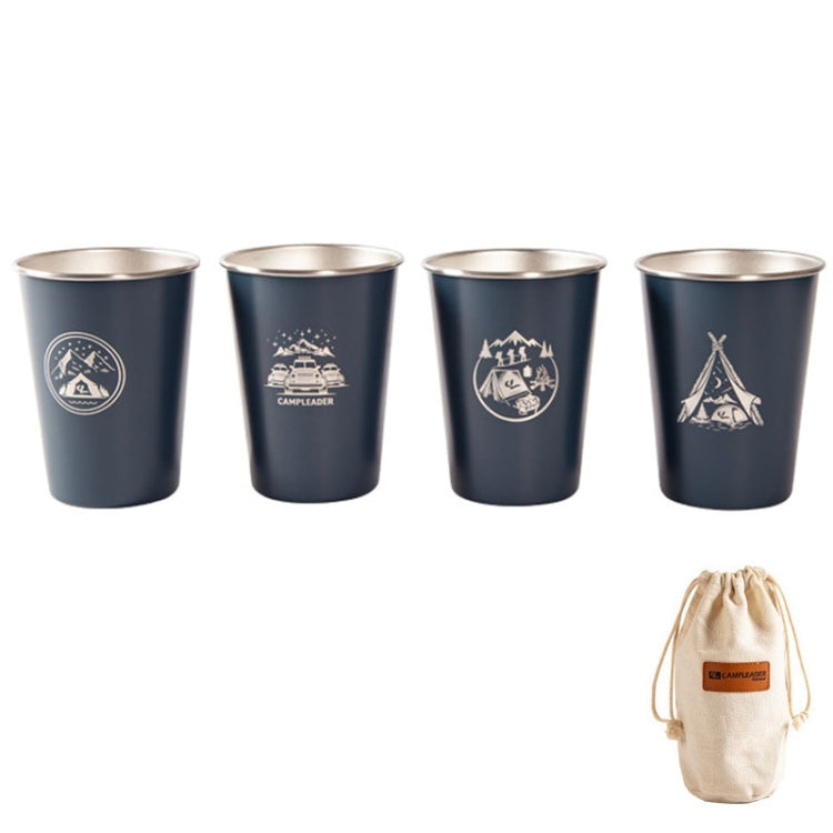 4 PCS / Set Outdoor Picnic Stainless Steel Cup Reluova