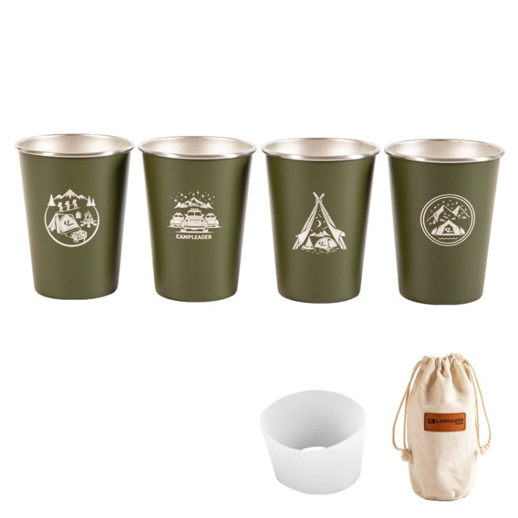 4 PCS / Set Outdoor Picnic Stainless Steel Cup Reluova