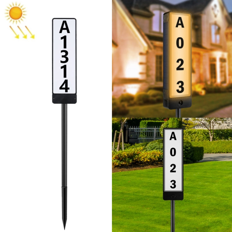 TS-G6704 Solar Dual-Color Temperature Ground Plug House Number Lawn Light My Store