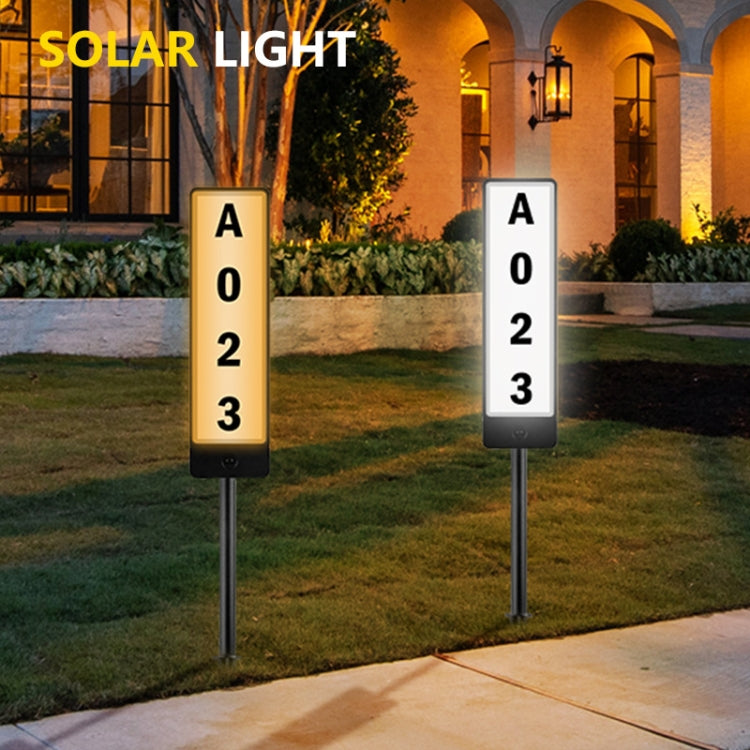 TS-G6704 Solar Dual-Color Temperature Ground Plug House Number Lawn Light My Store