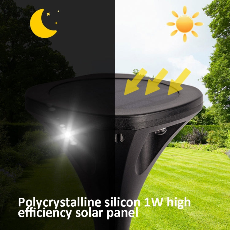 TS-S5206 4 LED Four-Sided Luminous Solar Lawn Lamp Ground Plug Light