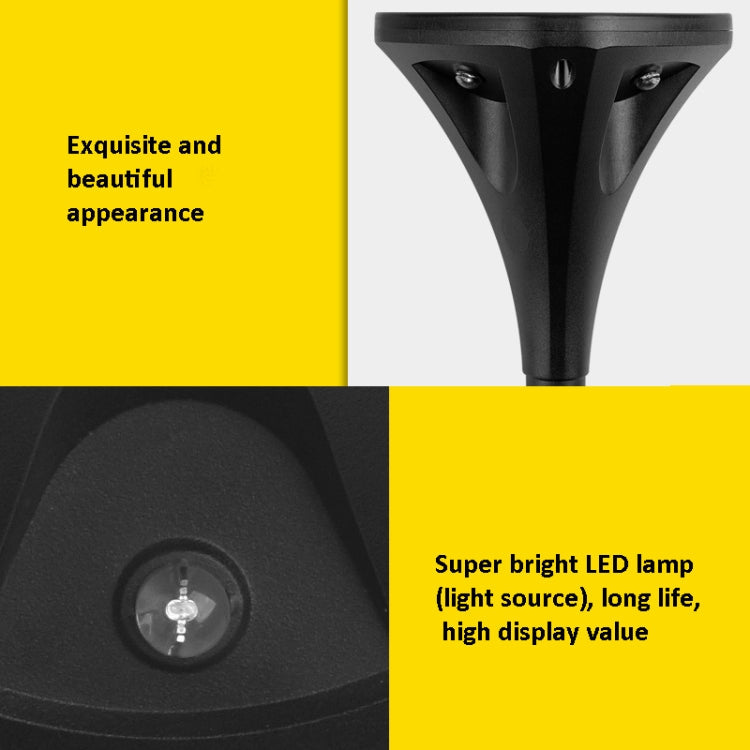 TS-S5206 4 LED Four-Sided Luminous Solar Lawn Lamp Ground Plug Light