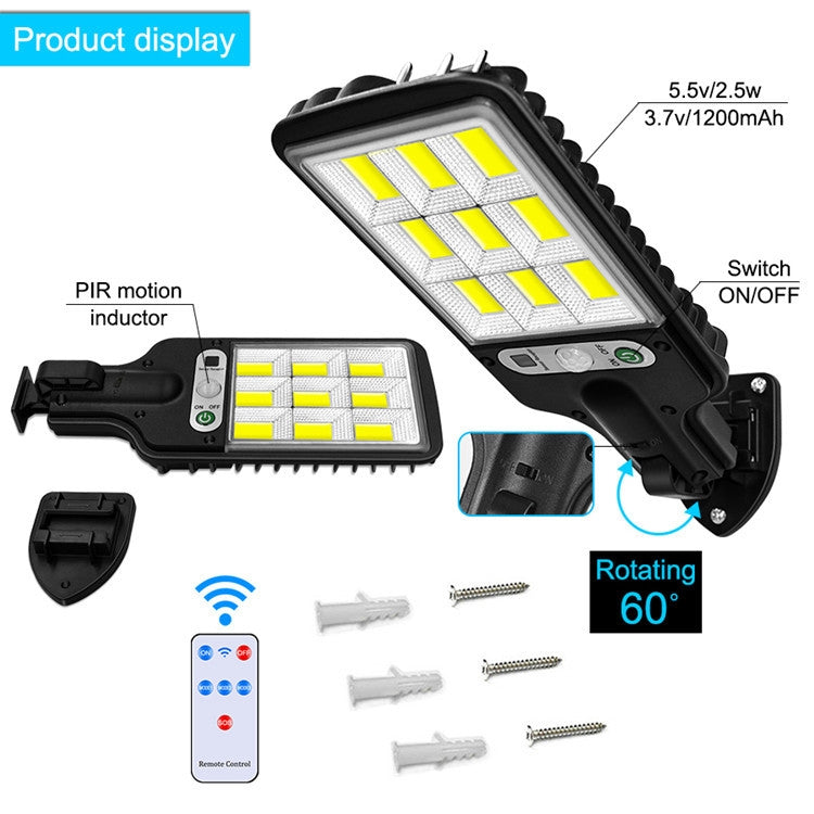 616 Solar Street Light LED Human Body Induction Garden Light, Spec:-Reluova