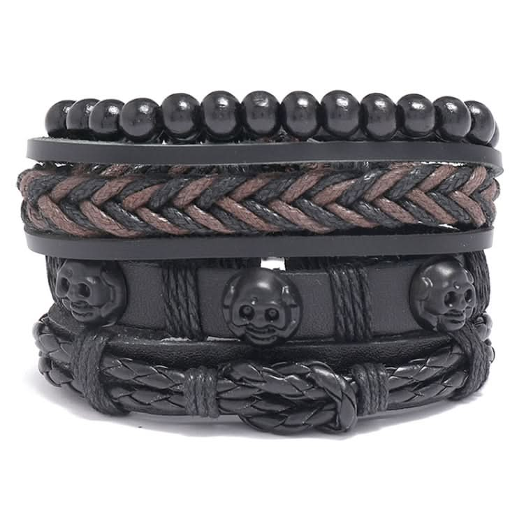 TZ486 Personality Retro Woven Leather DIY Combination Bracelet Reluova