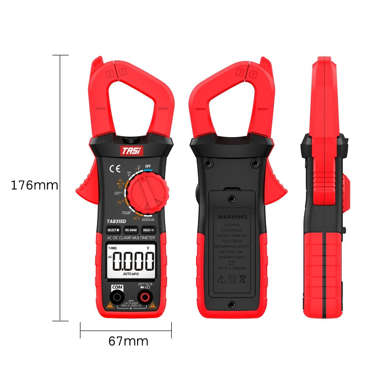 TASI TA8315D Pincers Meter High-Precision Digital Ammeter