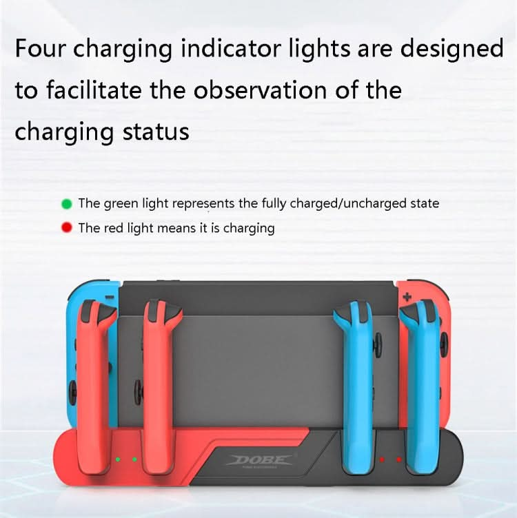 DOBE TNS-0122 4 In 1 Gamepad Charging Dock For Switch OLED Reluova