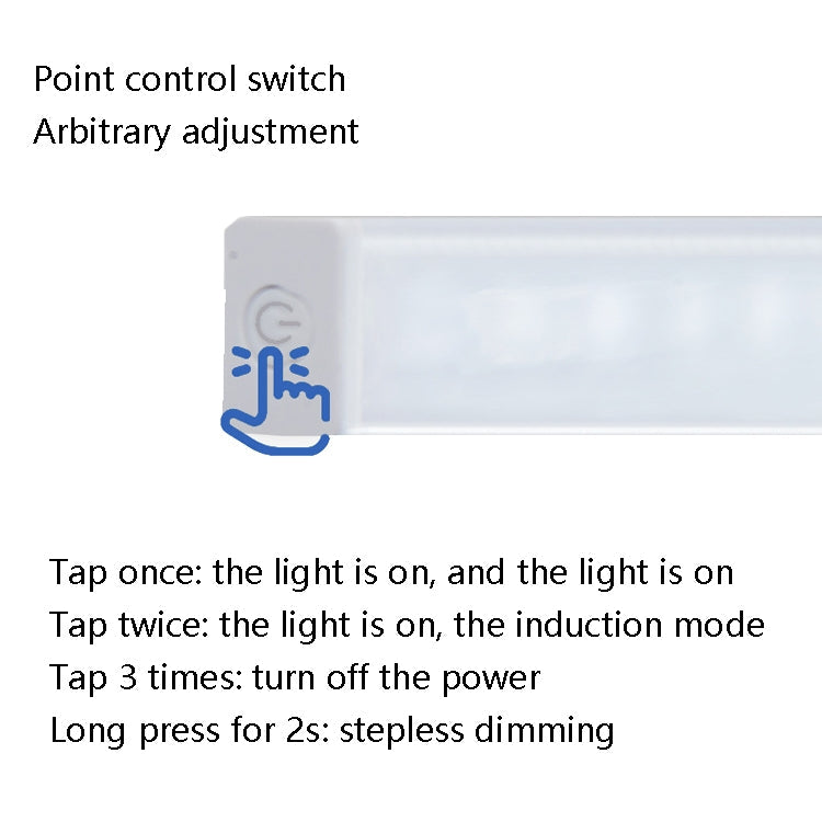 LED Human Body Induction Lamp Long Strip Charging Cabinet Lamp Strip, Size: