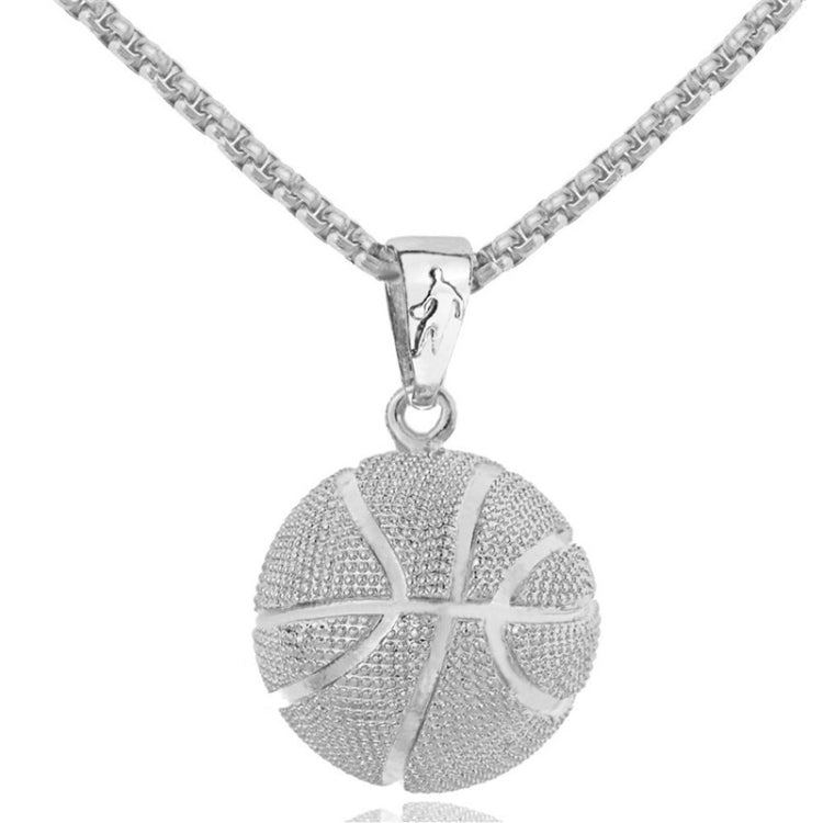 Three-Dimensional Sports Ball Pendant Necklace,Style: Women Rugby 18K Gold