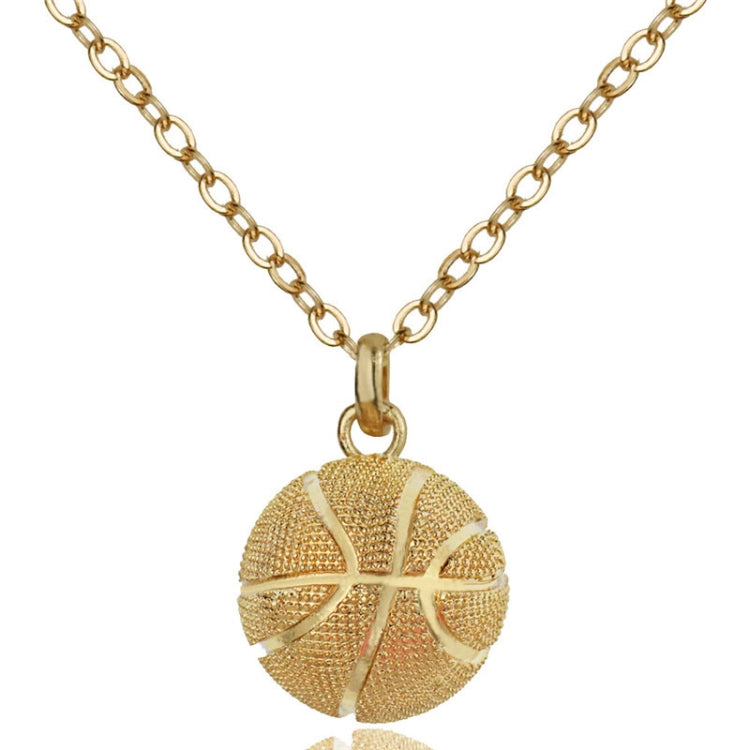 Three-Dimensional Sports Ball Pendant Necklace,Style: Women Rugby 18K Gold