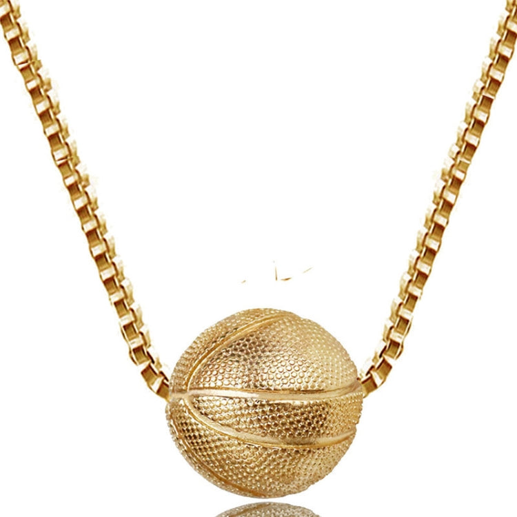 Three-Dimensional Sports Ball Pendant Necklace,Style: Women Rugby 18K Gold