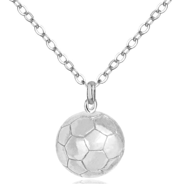 Three-Dimensional Sports Ball Pendant Necklace,Style: Women Rugby 18K Gold