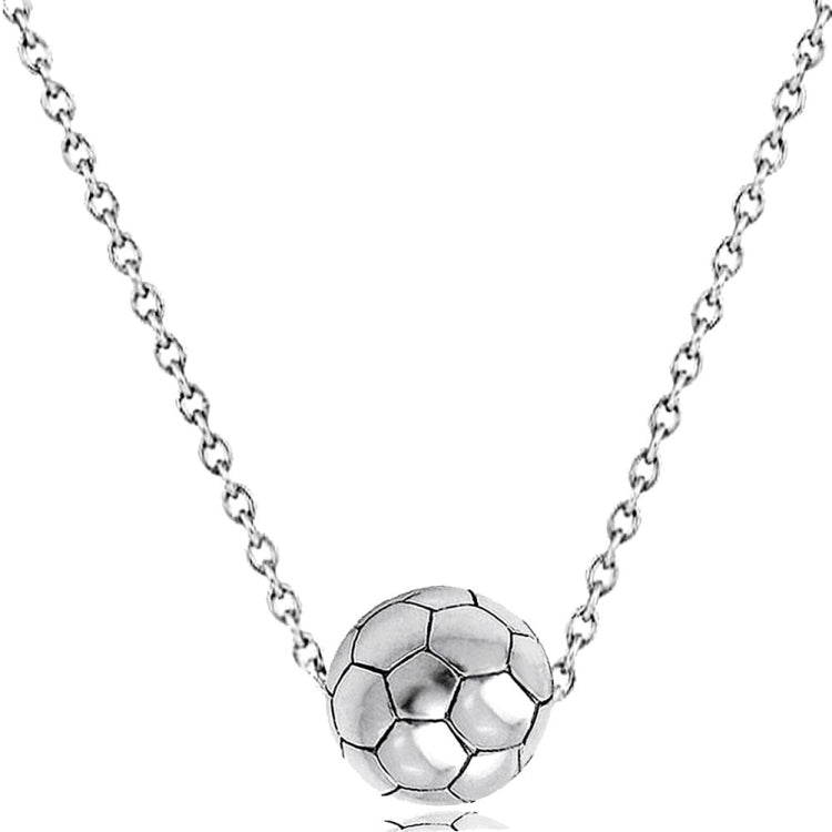 Three-Dimensional Sports Ball Pendant Necklace,Style: Women Rugby 18K Gold Reluova