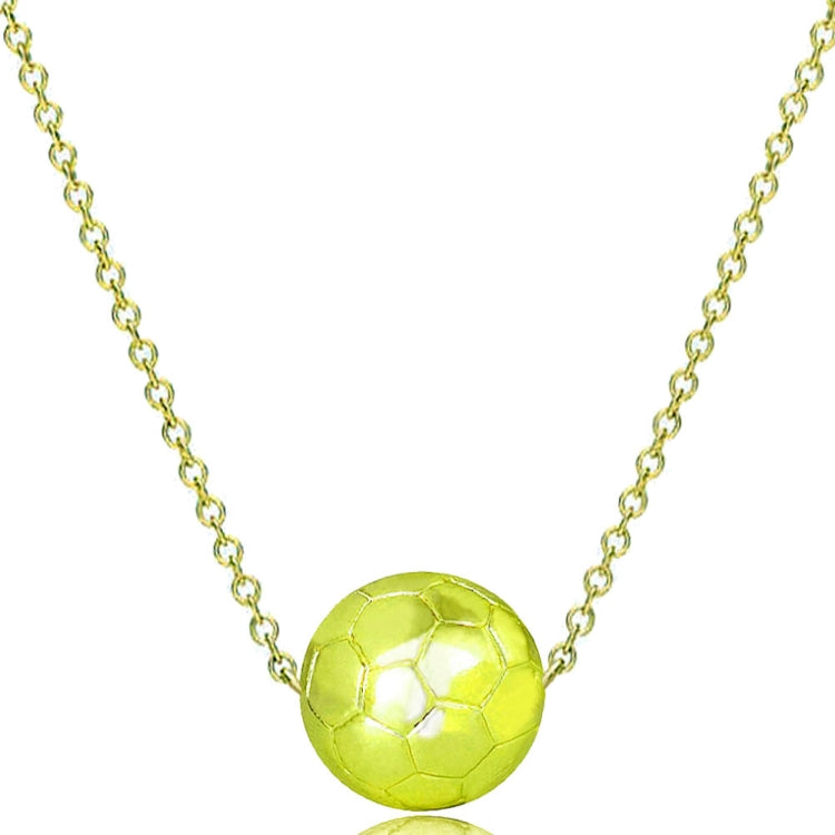 Three-Dimensional Sports Ball Pendant Necklace,Style: Women Rugby 18K Gold