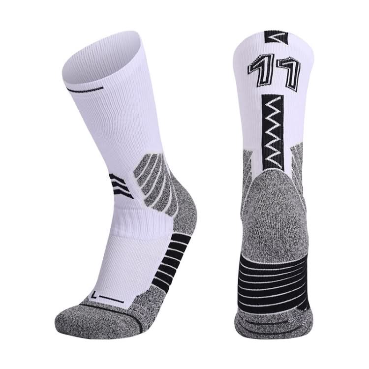 Men Terry Non-Slip Mid-Tube Sports Socks Basketball Socks Reluova