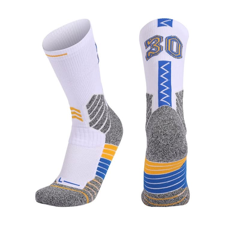 Men Terry Non-Slip Mid-Tube Sports Socks Basketball Socks Reluova