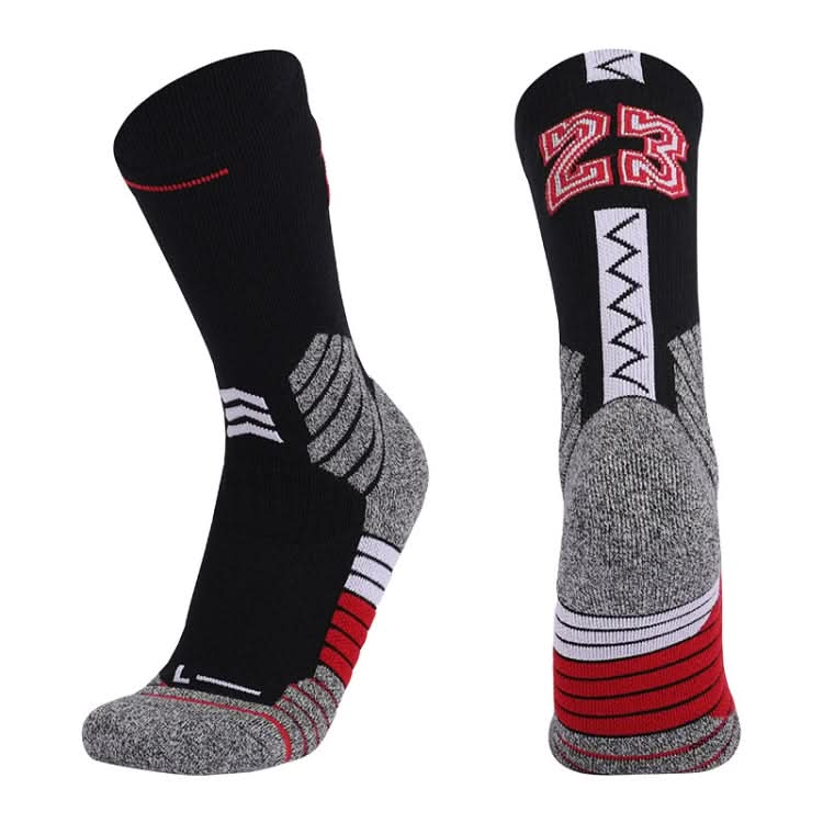 Men Terry Non-Slip Mid-Tube Sports Socks Basketball Socks Reluova