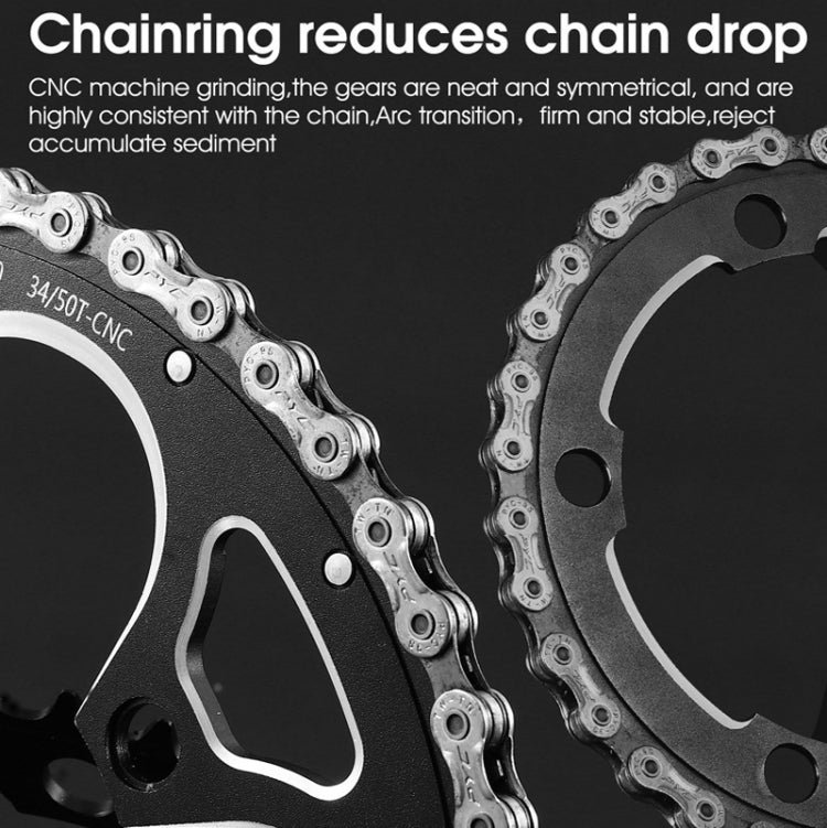 WEST BIKING 34T-50T Road Bike Racing Folding Chainwheel Reluova