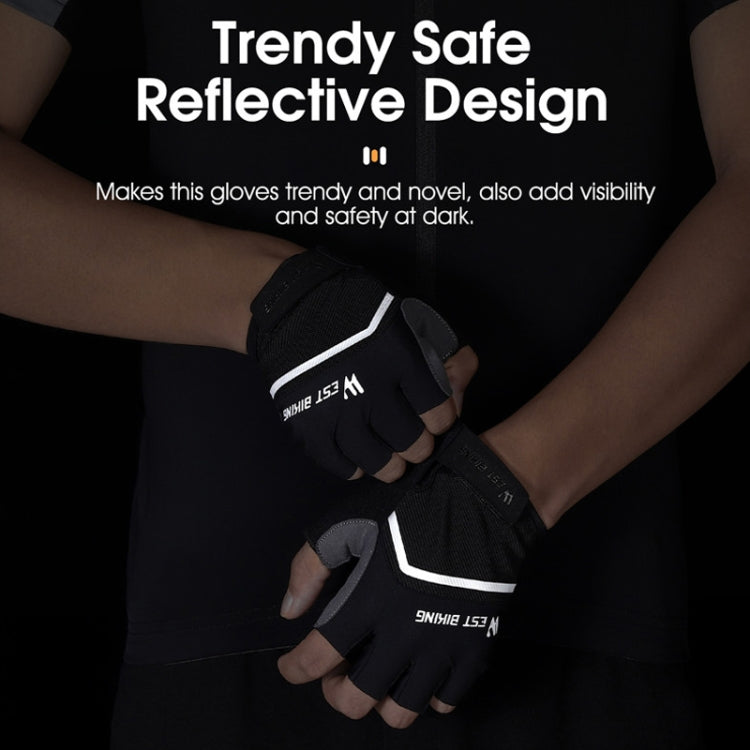 WEST BIKING YP0211222 Bicycle Riding Shock-Absorbing Half-Finger Gloves Reluova