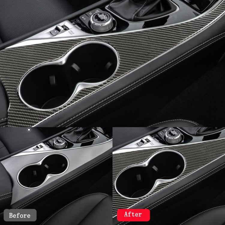 Car Water Cup Holder Panel Carbon Fiber Decorative Stickers For Infiniti Q50L/Q60, ÎҵÄÉ̵ê