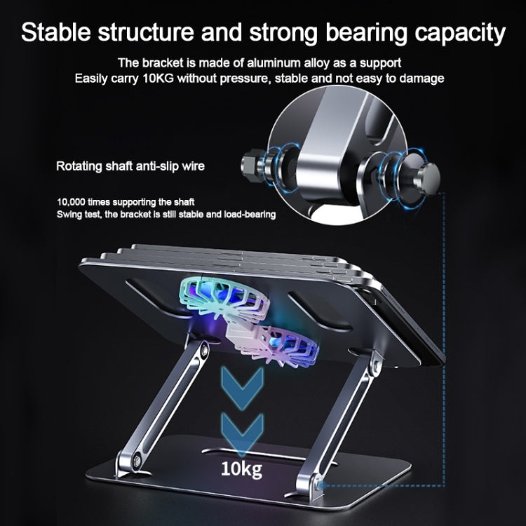 BONERUY P43F Aluminum Alloy Folding Computer Stand Notebook Cooling Stand