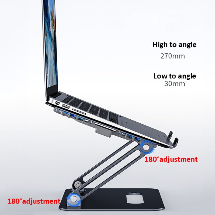 BONERUY P43F Aluminum Alloy Folding Computer Stand Notebook Cooling Stand